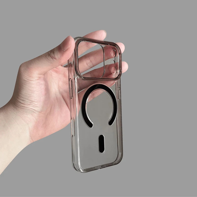 Ultra-Thin Transparent MagSafe Case with Enclosed Camera Button for iPhone 17 Series