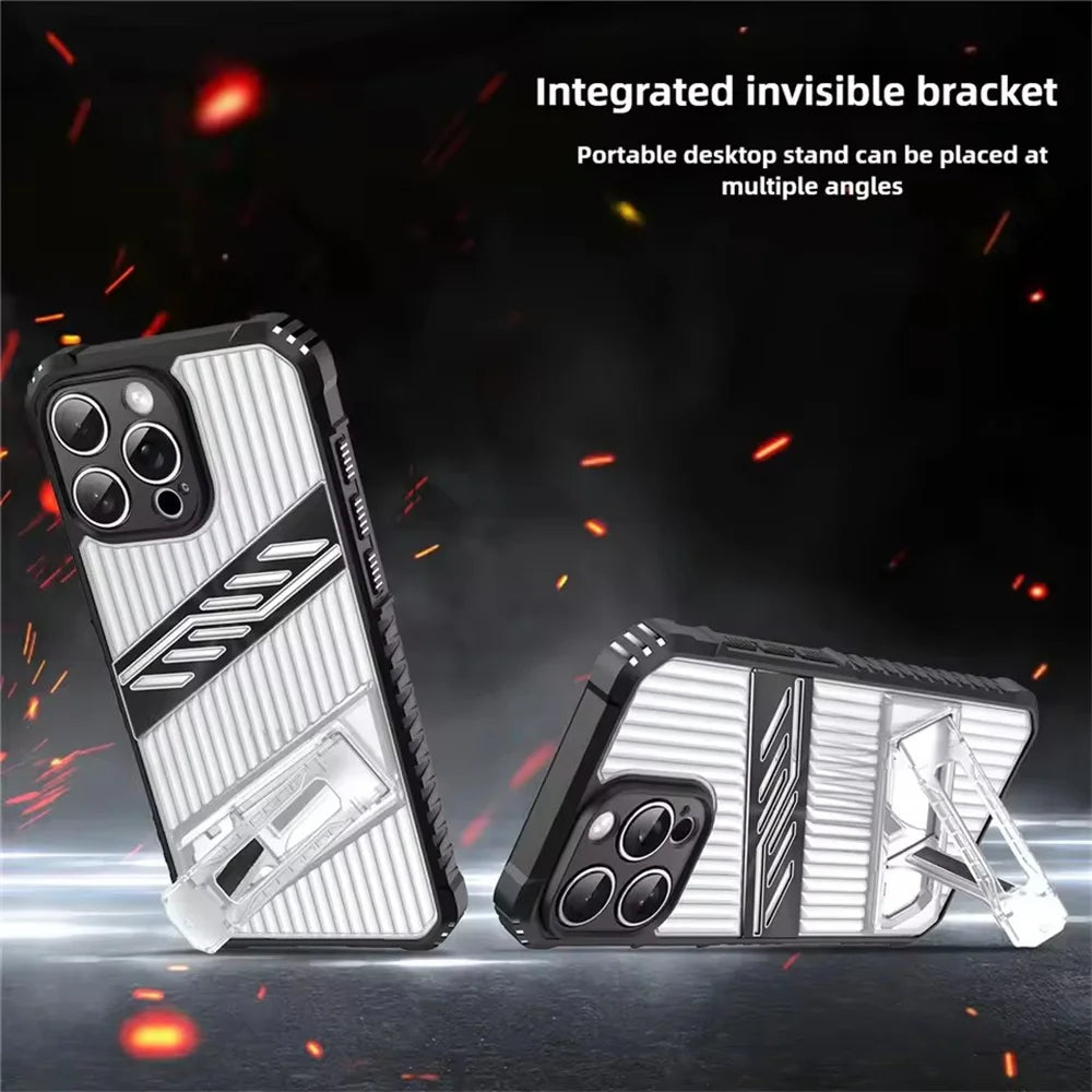 Shockproof Armor Matte Phone Case for iPhone 16 Series