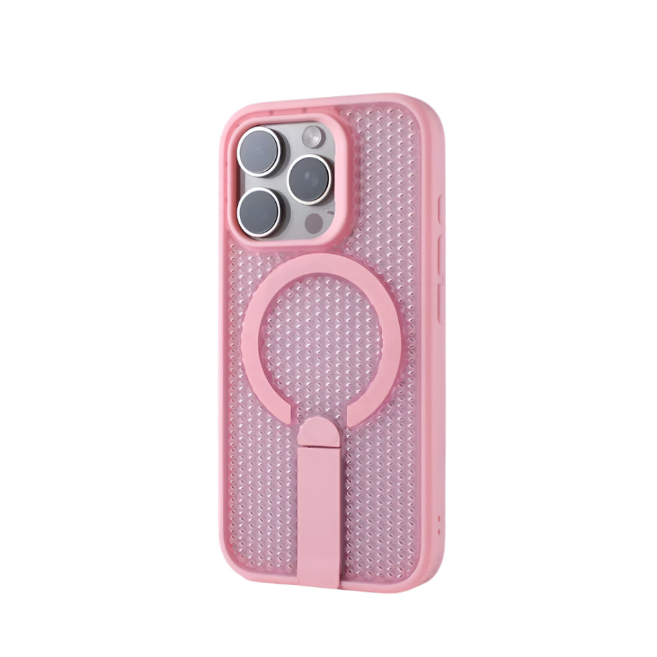 Honeycomb Mesh Hard Case with MagSafe & Kickstand for iPhone 15 Series