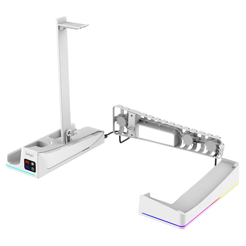 PlayStation 5 Slim Horizontal Stand with RGB Lighting & Triple Cooling Fans