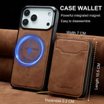 Premium Detachable MagSafe Case with Zipper Storage for iPhone 17 Series