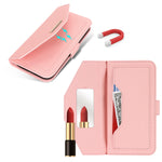 Crossbody Wallet Case with Mirror and Shoulder Strap for iPhone 17 Series