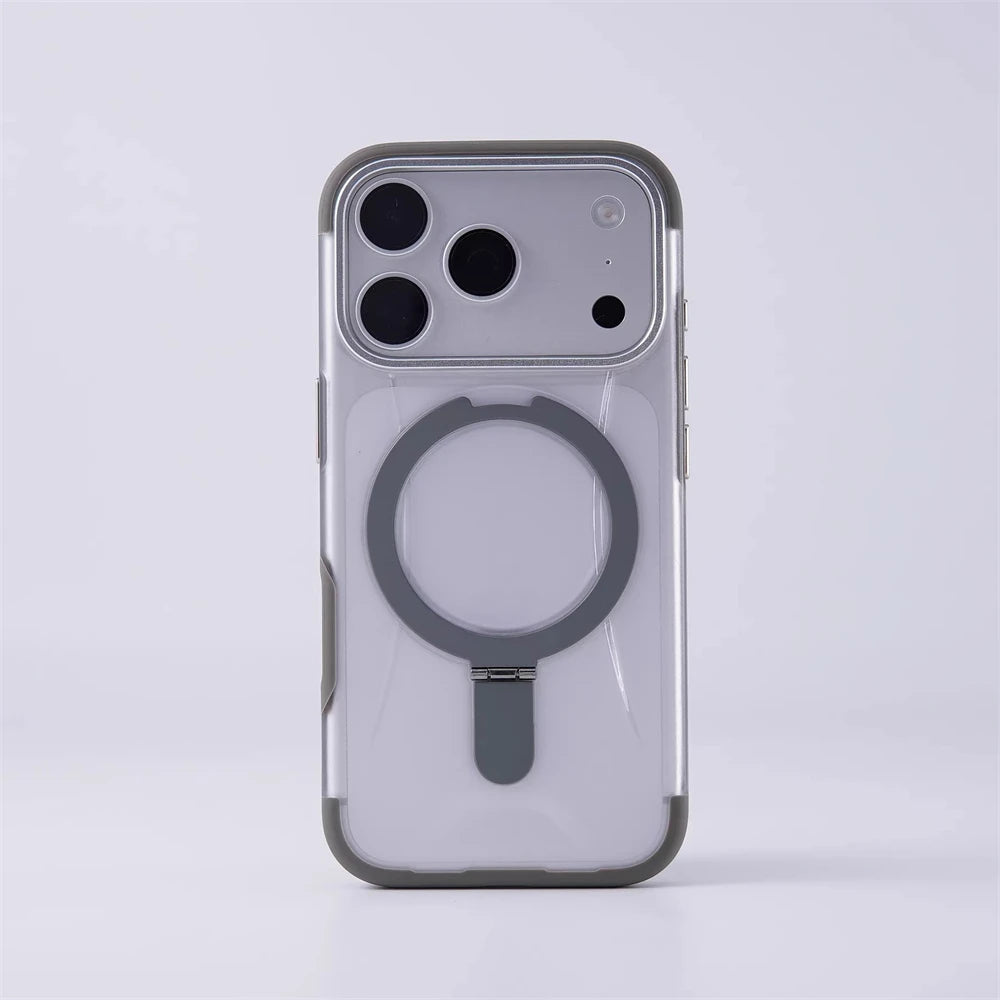 Premium Translucent MagSafe Case with Ring Kickstand for iPhone 17 Series