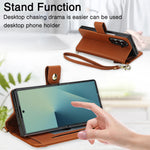 Shockproof Zipper Wallet Folio with Kickstand for Samsung Galaxy Z Fold 7