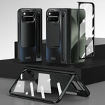 Vintage Fold Case with Push-to-Eject Stylus Slot for Google Pixel 11 Pro Fold