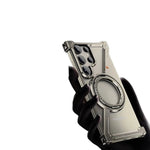 Super Thin Frame-Free Bumper Air Cushion Anti-Slip Metal Phone Case for Samsung Galaxy S24 Series