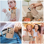 Wrist Strap Crossbody Leather Wallet Case with Ring Holder for Samsung Galaxy S23 Series