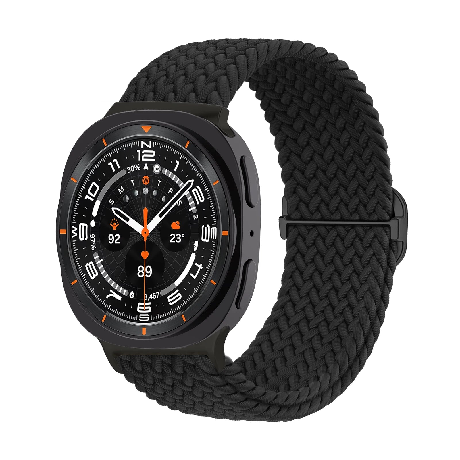 Adjustable Braided Nylon Bracelet for Samsung Galaxy Watch 8 / Galaxy Watch 8 Classic