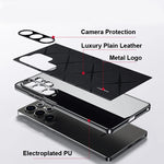 Luxury PU Leather Case with Soft Frame for Samsung Galaxy S26 Series