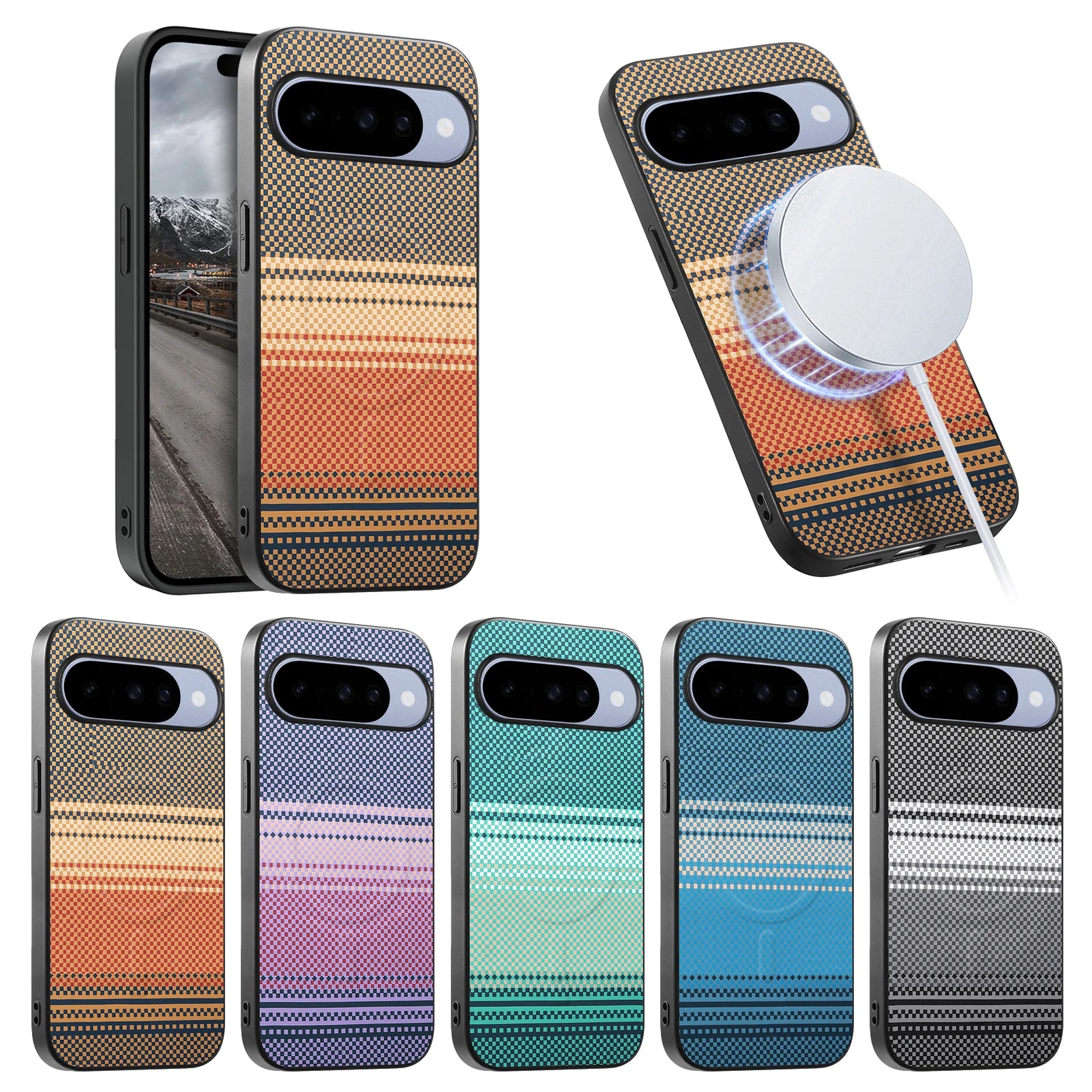Luxury Carbon Fiber Magnetic Case for Google Pixel 10 Series