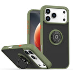 Shockproof Armor Matte Case with Magnetic Ring Holder for iPhone 17 Series