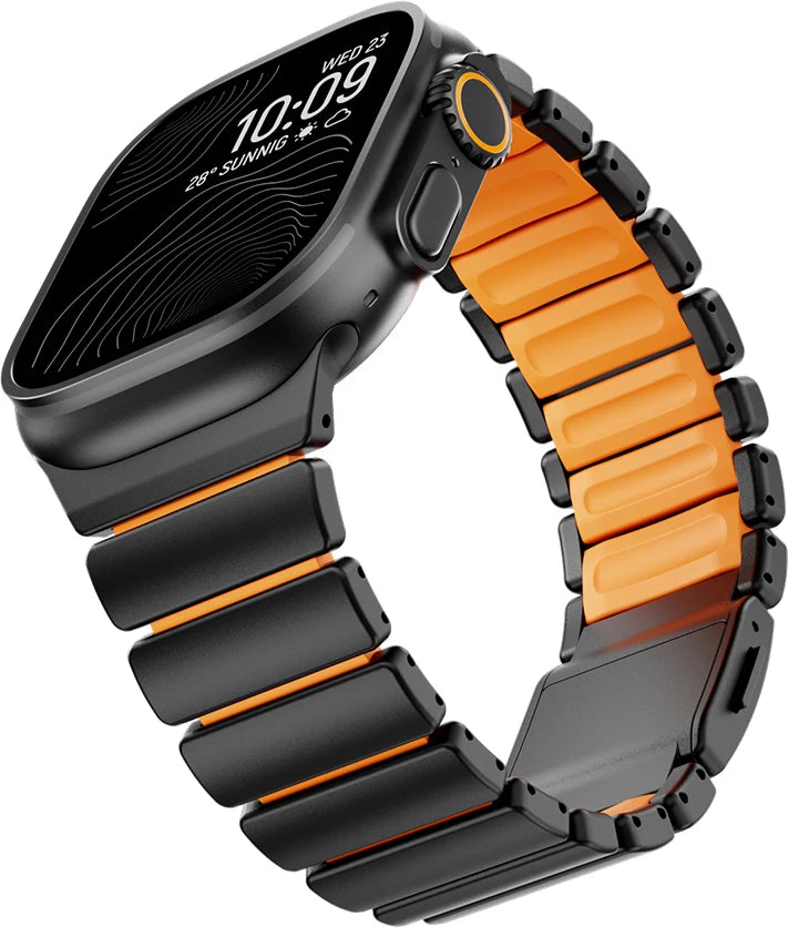 Stainless Steel and Rubber Magnetic Band for Apple Watch