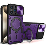 iPhone 16 Series Luxury Armor Magnetic Case with Slide Camera Protection