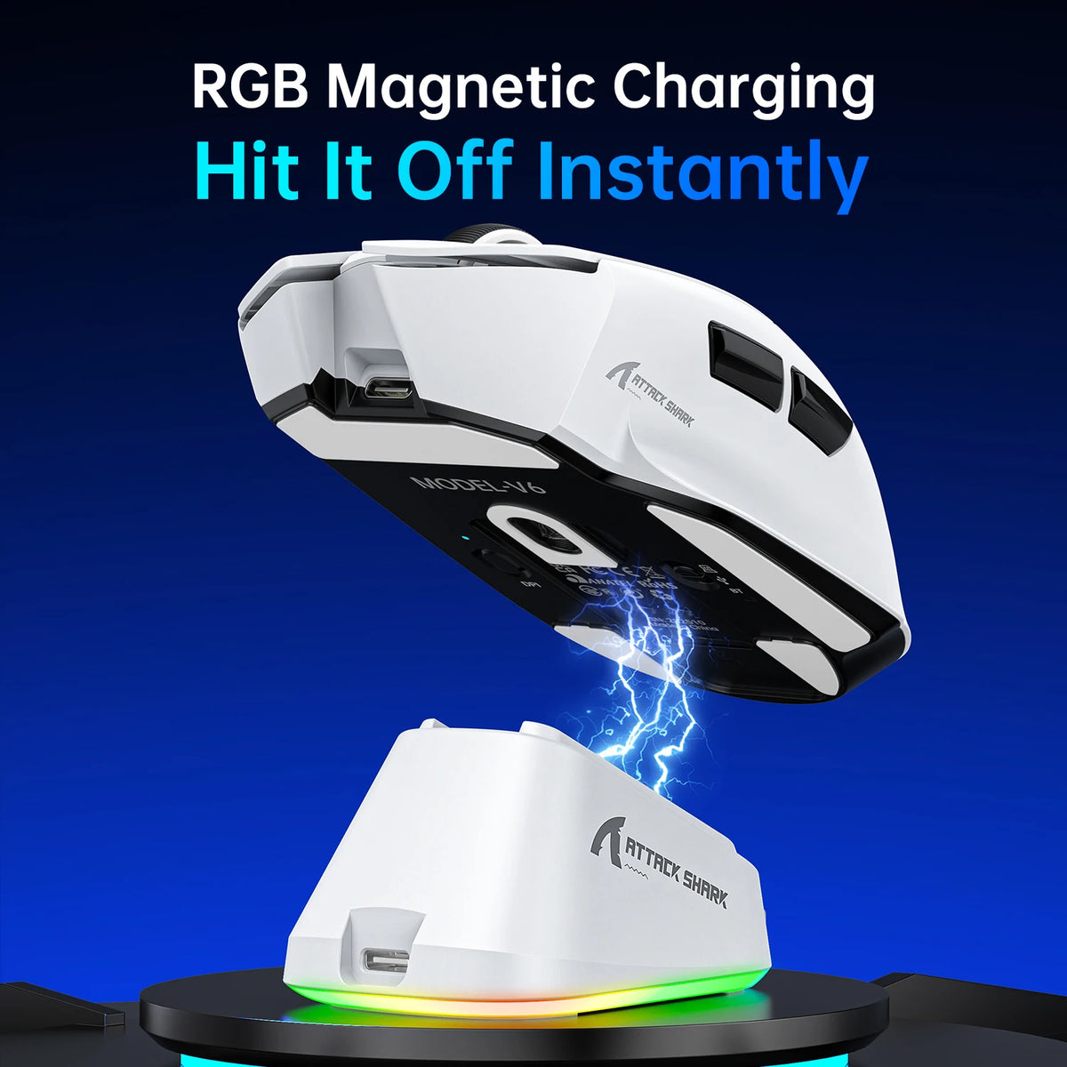 ATTACK SHARK V6 Magnetic Charging Gaming Mouse