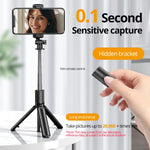 Fonken Portable Selfie Stick & Tripod with Bluetooth Remote