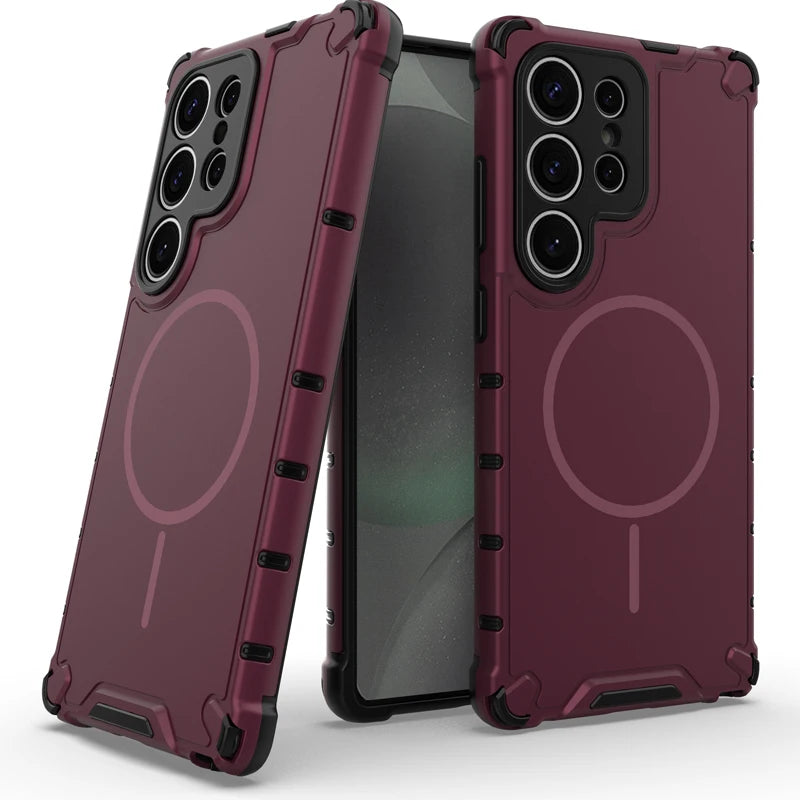 Corrugated Texture Magnetic Case for Samsung Galaxy S24 Series