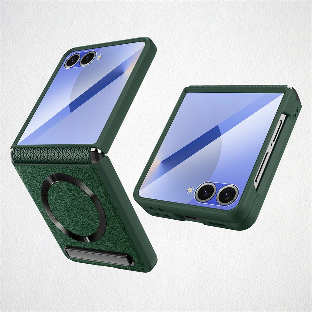 Protective Magnetic Case with Built-in Kickstand for Samsung Galaxy Z Flip 7