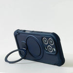 Matte MagSafe Case with 360° Rotating Ring Stand for iPhone 17 Series