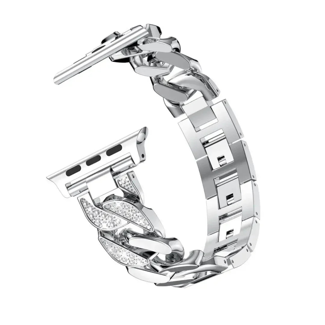 Luxury Cuban Link Jewelry Bracelet for Apple Watch