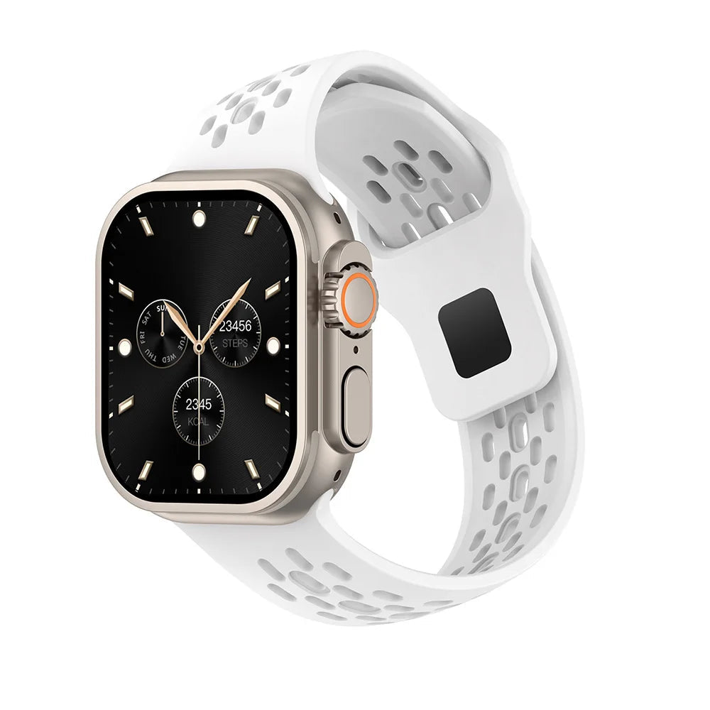 Perforated Silicone Tapered Band with Slot Connector for Apple Watch