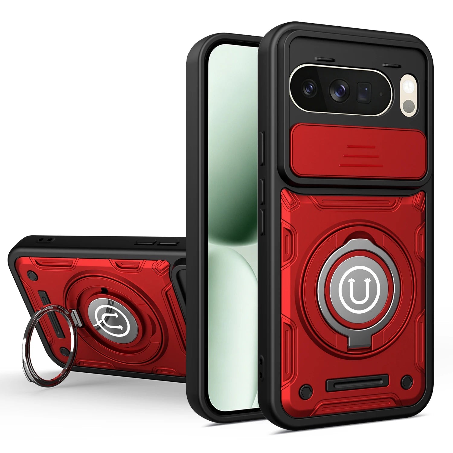 360° Rotating Metal Ring Holder Case for Google Pixel 10 Pro XL