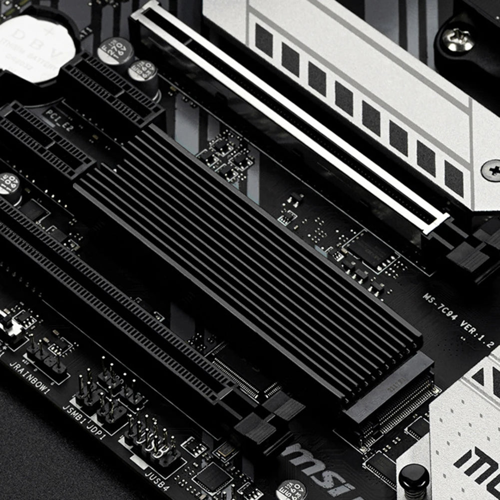 Aluminum M.2 2280 SSD Heatsink with Thermal Pad