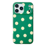 Trendy Green and Cream Polka Dot Case for iPhone 17 Series