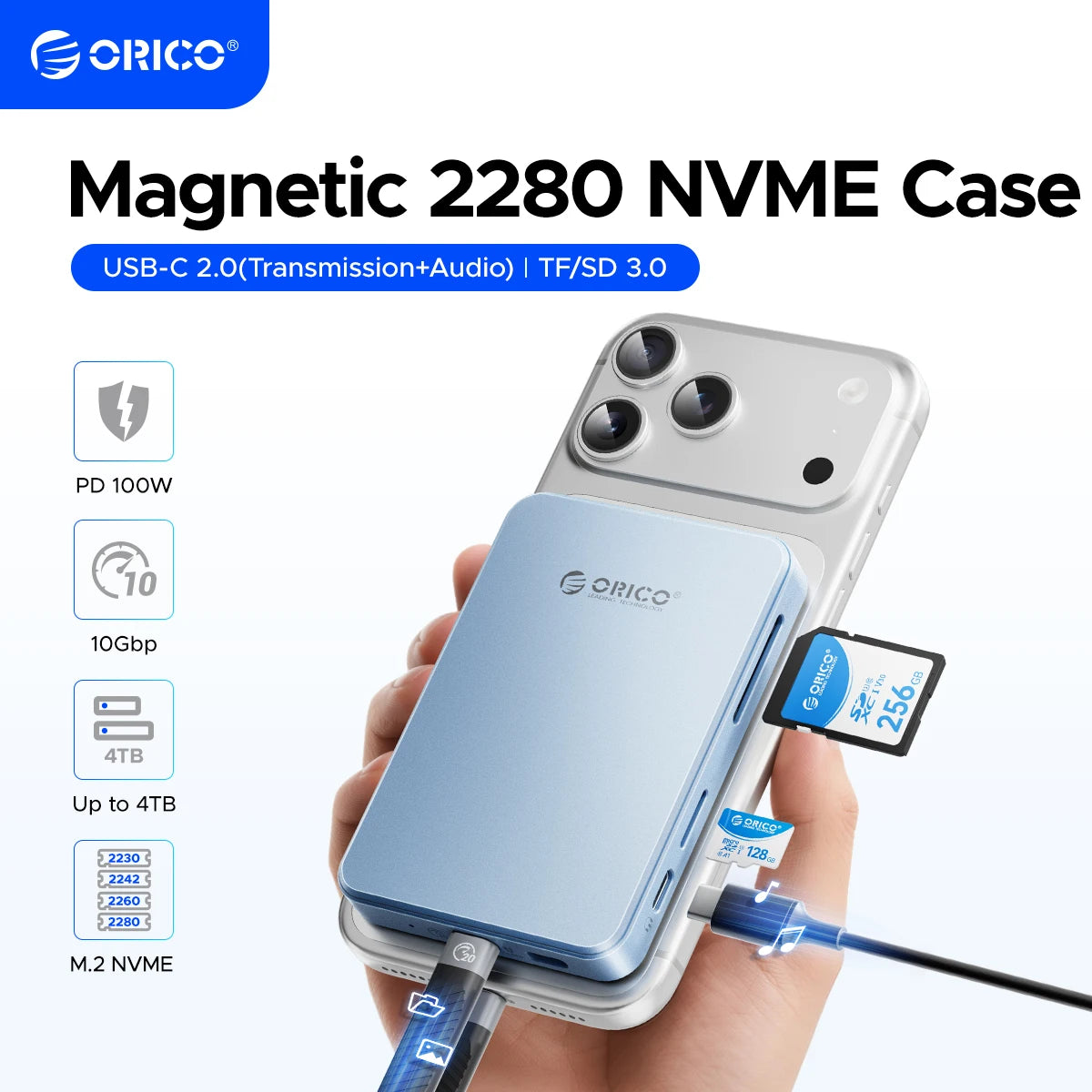 ORICO Magnetic M.2 NVMe SSD Enclosure