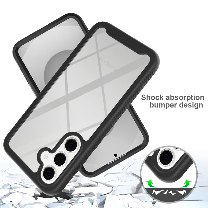 Crystal Clear TPU Bumper Case with Raised Edge Protection for Samsung Galaxy S26 FE