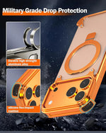 Durable Aluminum Alloy Shockproof Magnetic Case with Ring Holder for iPhone 17 Series