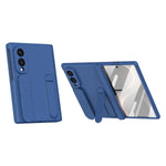 Silicone Wristband Stand Case with Tempered Glass Back for Samsung Galaxy Z Fold 8