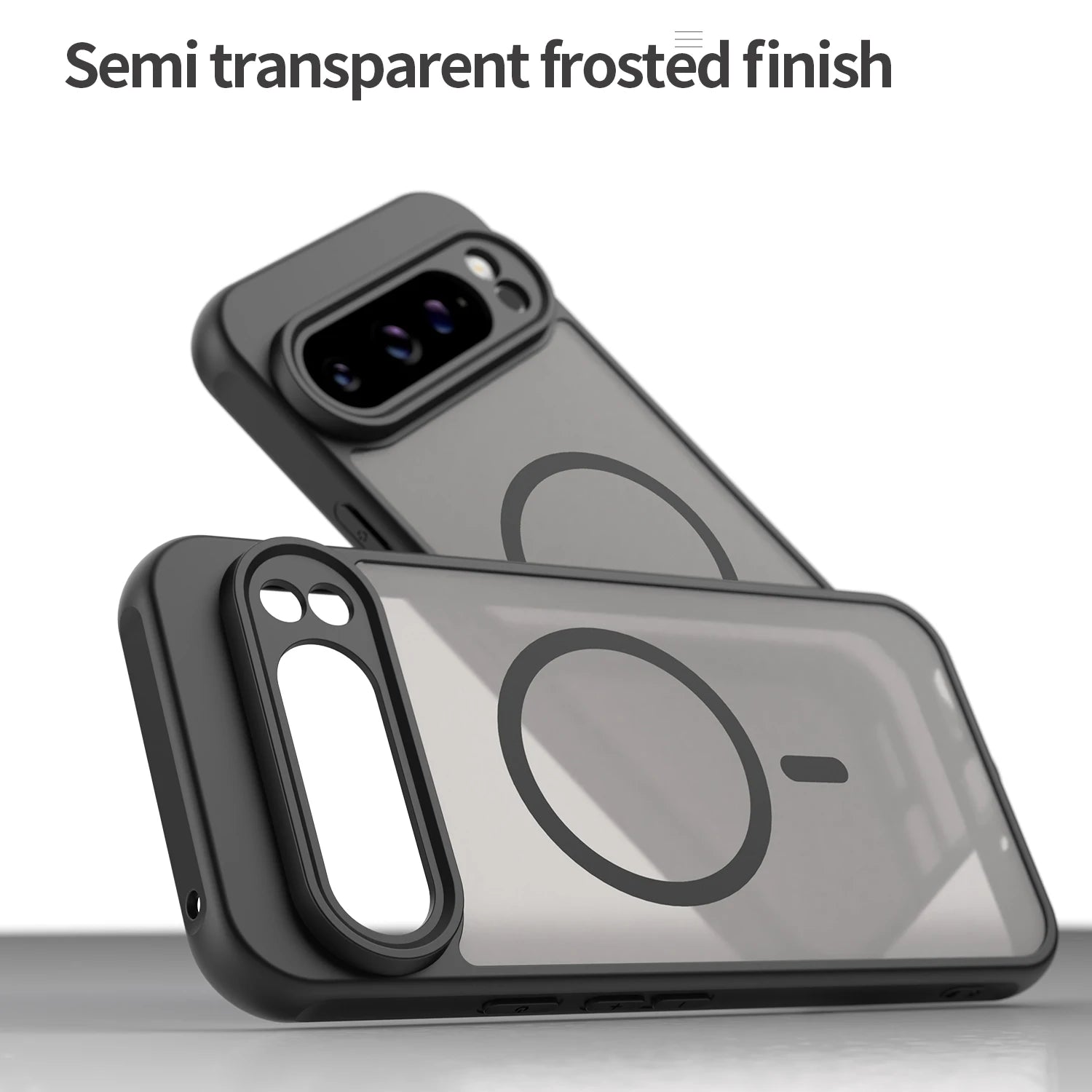 Google Pixel 9 Series Frosted Translucent Magnetic Case