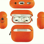 Lychee Pattern Cowhide Case with Secure Buckle for AirPods Pro 2