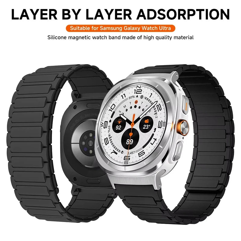 Silicone Sport Band with Magnetic Clasp for Samsung Galaxy Watch Ultra and Samsung Galaxy Watch Ultra (2025)