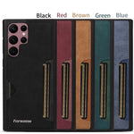 Samsung Galaxy S24 Series Retro Leather Wallet Case