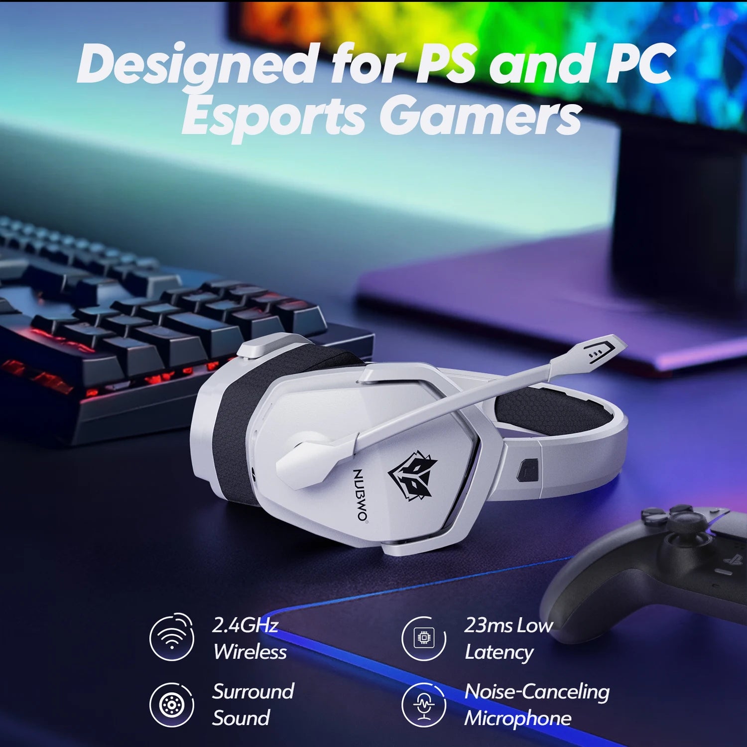 NUBWO G06 Dual Wireless Gaming Headset