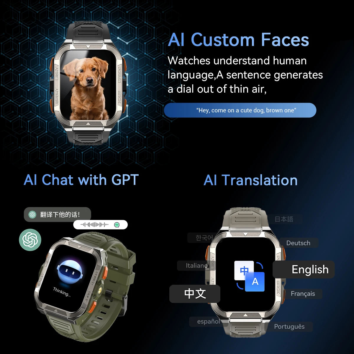 Blackview W80 PRO AI Translation Outdoor GPS Smartwatch