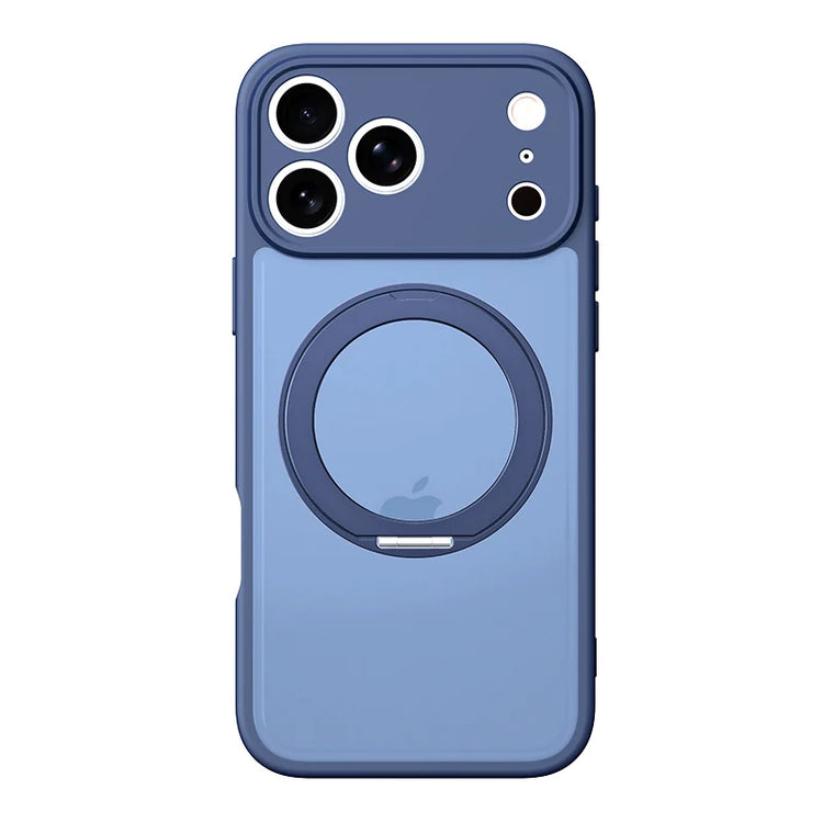 Translucent MagSafe Case with 360° Rotating Ring Stand for iPhone 17 Series