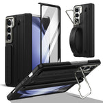 Samsung Galaxy Z Fold 7 Protective Case with Tempered Glass and Stand Holder