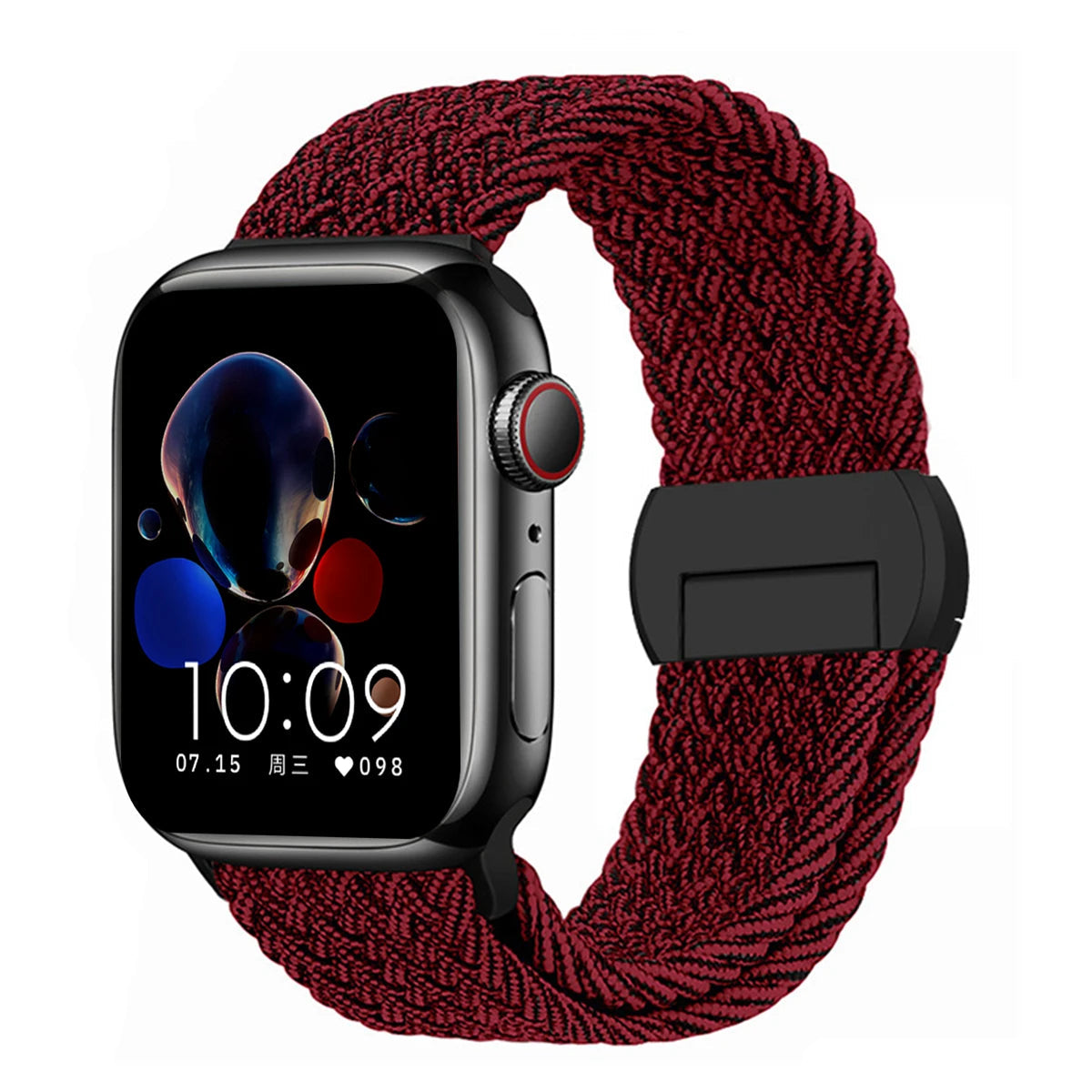 Stretchable Braided Solo Loop with Magnetic Closure for Apple Watch