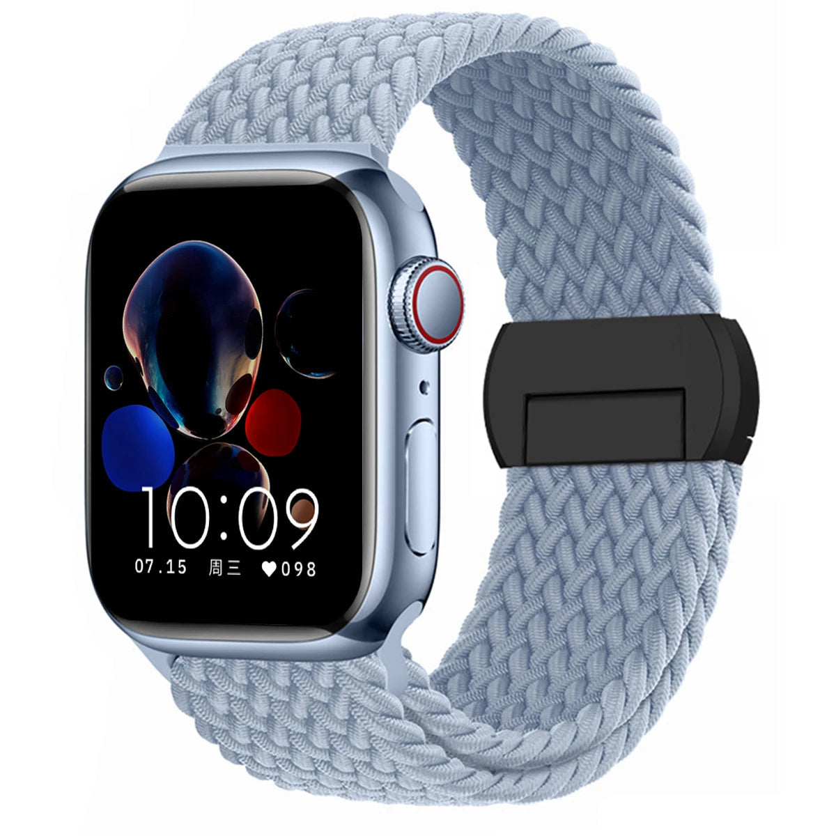Stretchable Braided Solo Loop with Magnetic Closure for Apple Watch