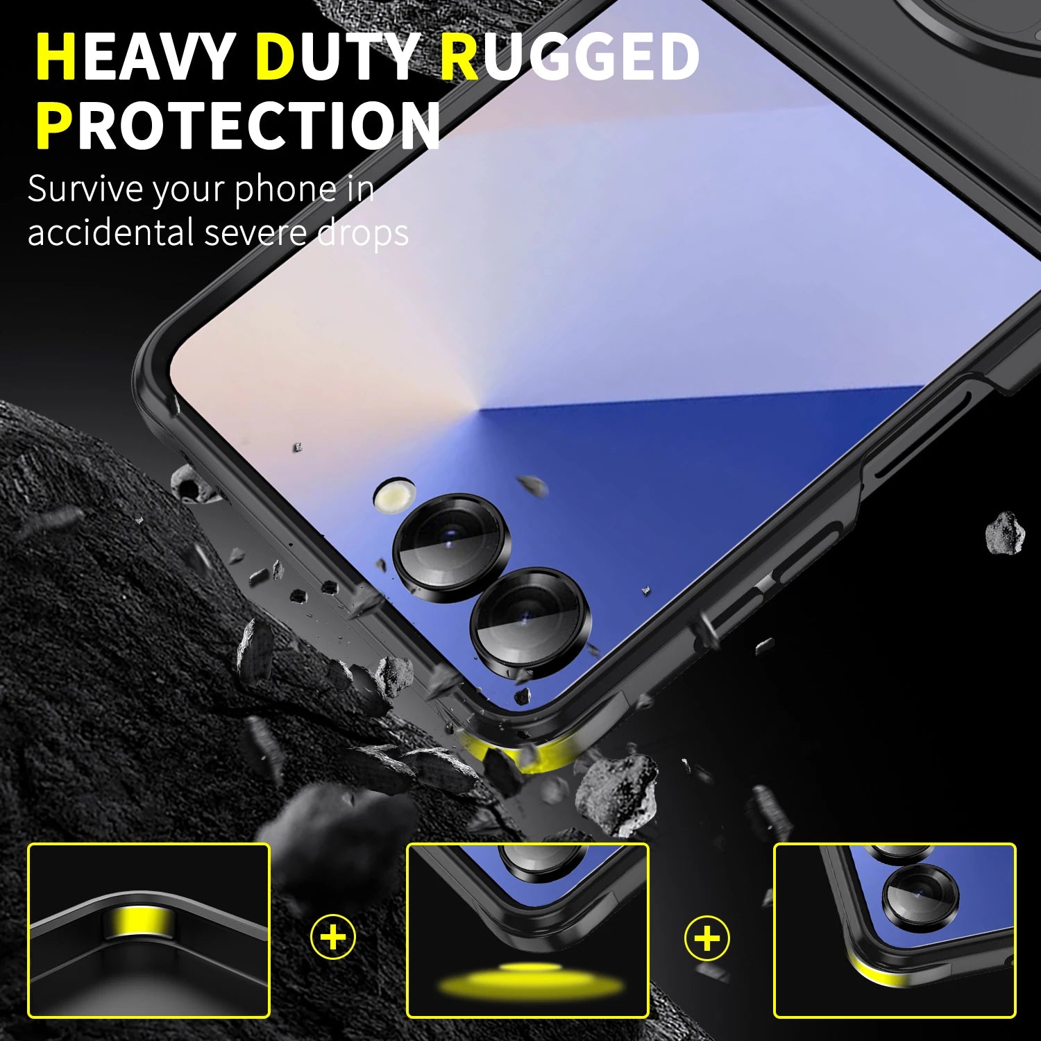 Luxury Hard Magnetic Case with Foldable Kickstand for Samsung Galaxy Z Flip 7