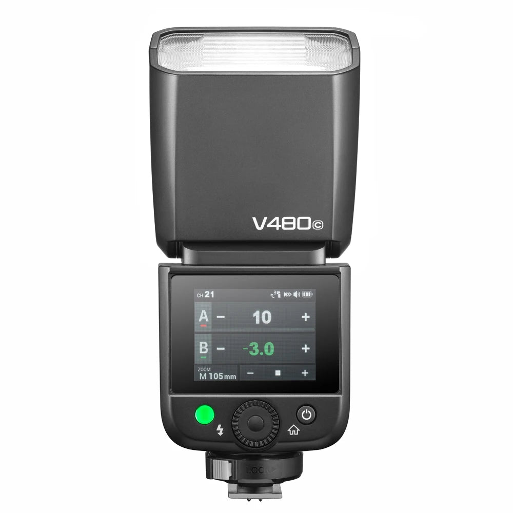 Godox V480 TTL Camera Flash – 1/8000s HSS with Touchscreen Interface