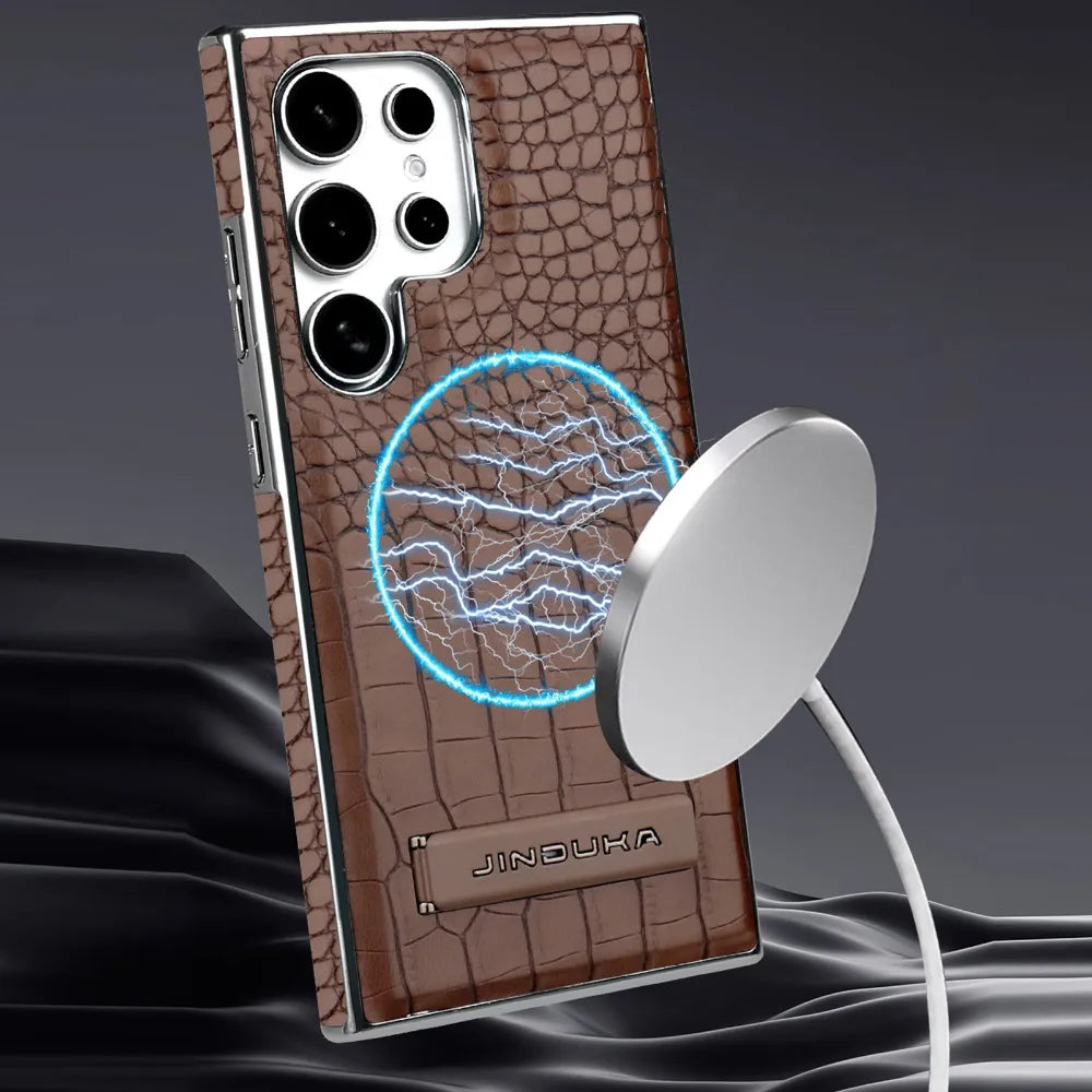 High-Quality Leather Electroplate Case for Samsung Galaxy S24 Series