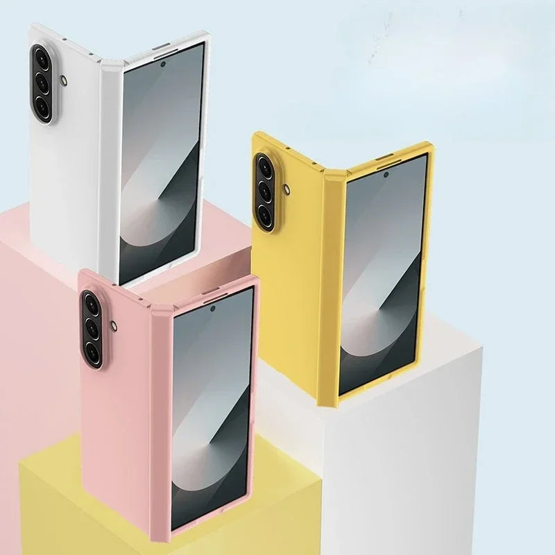 Full Coverage Hard Shell Case with Skin Texture for Samsung Galaxy Z Fold7