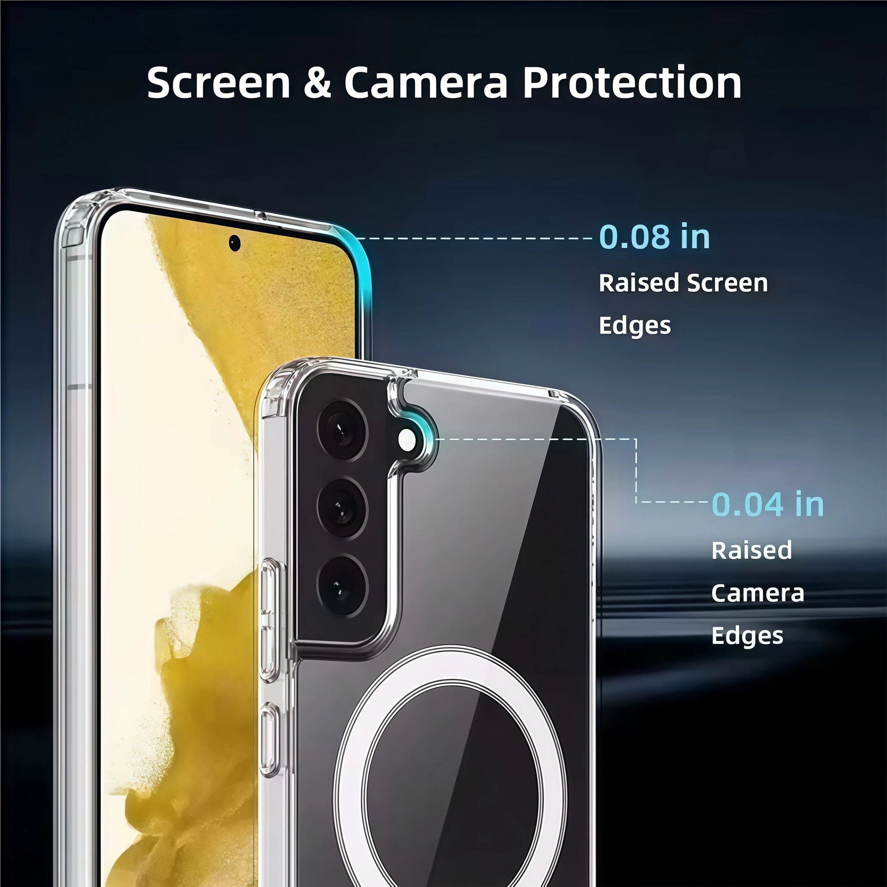 Armor-Style Transparent Protective Magnetic Case for Samsung Galaxy S26 Series