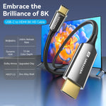 Vention 8K/60Hz USB-C to HDMI 2.1 Cable