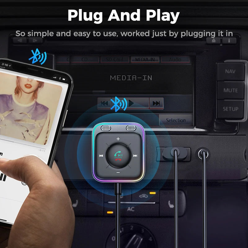 Joyroom Bluetooth 5.4 Enhanced Dual Mics Car Adapter