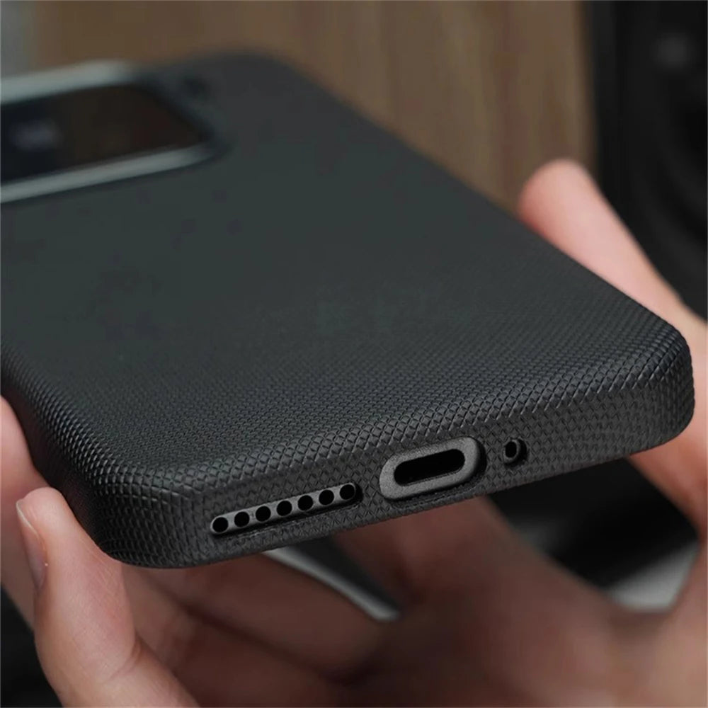 Luxury Diamond Texture PU Leather Matte Case for Xiaomi 15 Series