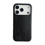 Shockproof Embossed Leather Case with Raised Camera Ring Protection for iPhone 18 Series